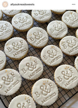 Load image into Gallery viewer, Custom Wedding Cookie Cutter Stamp Inital names date