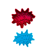 Load image into Gallery viewer, Sound effect cookie cutters and stamps - Boom Wham Bang Pow Zap Wow