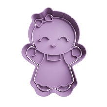 Load image into Gallery viewer, Christmas Gingerbread man cookie cutter boy girl Cookie Cutter Stamp DIY Tools Clay Soap
