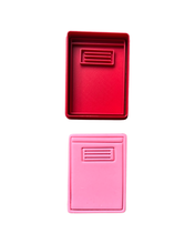 Load image into Gallery viewer, School elements cookie cutter stamp - art brush, paint pallet, notebook, scissors and magnify