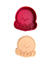 Load image into Gallery viewer, Sea Creatures  Cookie Cutter Stamp Sea Horse Shark Octopus Clam Starfish Crab Shell Whale Turtle Urchin