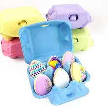 Load image into Gallery viewer, Bulk order - 48 x multi colour egg cartons PYO cookie Easter Cookie Box Craft Material Half dozen