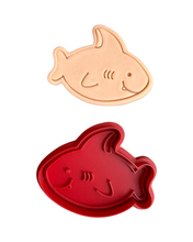 Load image into Gallery viewer, Sea Creatures  Cookie Cutter Stamp Sea Horse Shark Octopus Clam Starfish Crab Shell Whale Turtle Urchin