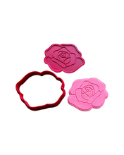 Load image into Gallery viewer, Flower bouquet set 3- mother's day cookie cutter debossers leaf square vase