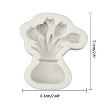 Load image into Gallery viewer, vase tulip mould fondant sugarcraft soap mother's day