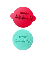 Load image into Gallery viewer, Isn't she One-derful Cookie Stamp 1st Birthday Cookie Fondant Embosser