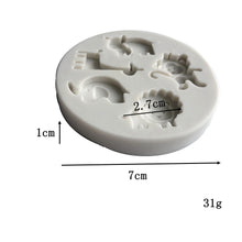 Load image into Gallery viewer, Zoo Animal silicone mould  - giraffe hippo elephant lion monkey