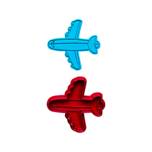 Load image into Gallery viewer, Travel Set Cookie Cutter Stamp stacked luggages globe passport boarding pass sunglasses