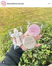 Load image into Gallery viewer, Will you be my Godmother Godfather Godparents Cookie Cutter Stamp Cross debosser