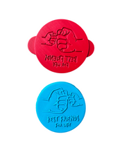 Load image into Gallery viewer, Father's day cookie stamps debosser- dad son fist best friend for life