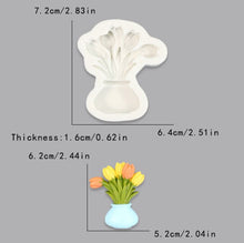 Load image into Gallery viewer, vase tulip mould fondant sugarcraft soap mother's day