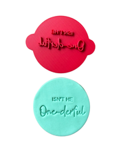 Load image into Gallery viewer, Isn't she One-derful Cookie Stamp 1st Birthday Cookie Fondant Embosser