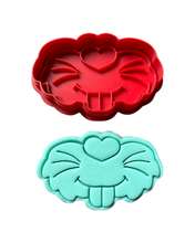 Load image into Gallery viewer, Bunny nose Cookie Cutter Stamp Easter PYO