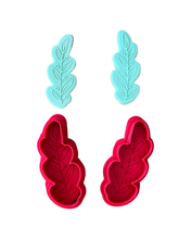 Load image into Gallery viewer, Flower bouquet set 3- mother's day cookie cutter debossers leaf square vase