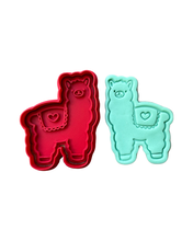 Load image into Gallery viewer, Mexican Cookie Cutter Stamp Llama Cactus Sombrero