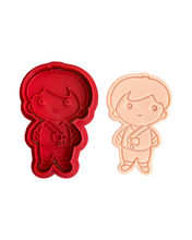 Load image into Gallery viewer, Korean boy girl Cookie Cutter Stamp traditional clothes Hanbok Seollal