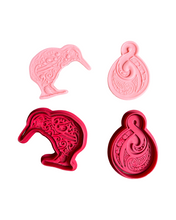 Load image into Gallery viewer, Kiwi Maori cookie cutter Tribal art debosser New Zealand cookie stamp