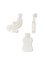 Load image into Gallery viewer, Dental Cookie Cutter Stamp Toothbrush Dentist Chair Floss Toothpaste Mouthwash