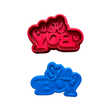 Load image into Gallery viewer, Gender Reveal Babies Cookie Cutter Stamp Boy Girl baby shower