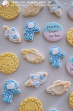 Load image into Gallery viewer, Planet one cookie cutter 1st birthday space debosser