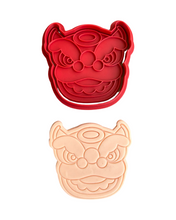 Load image into Gallery viewer, Chinese New Year Elements Cookie Cutter Stamp dragon head bull fortune cookie coin