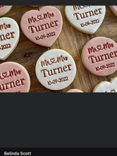 Load image into Gallery viewer, Customised Wedding cookie stamp - Mr & Mrs Name Date
