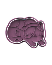 Load image into Gallery viewer, Christmas Cat Cookie Cutter Stamp Wreath bauble Cat Gingerbread man Hat
