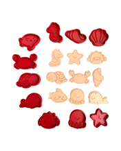 Load image into Gallery viewer, Sea Creatures  Cookie Cutter Stamp Sea Horse Shark Octopus Clam Starfish Crab Shell Whale Turtle Urchin