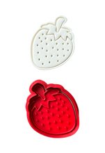 Load image into Gallery viewer, Strawberry Cookie Cutter Stamp
