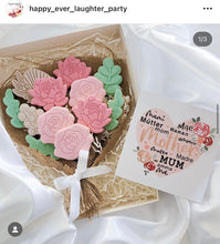 Load image into Gallery viewer, Flower bouquet set 3- mother's day cookie cutter debossers leaf square vase