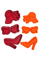Load image into Gallery viewer, Highheel Hat sunglass cookie cutter lady party Barbie theme