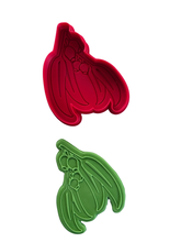 Load image into Gallery viewer, Gum leaf debosser gumnut theme clay aussie theme raised stamp