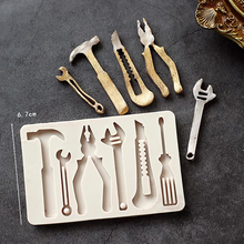 Load image into Gallery viewer, tool silicone mould - father's day - knife, hammer, spanner, and screw driver