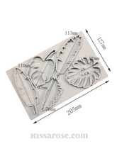 Load image into Gallery viewer, monstera fola silicon mould tropical leaves fern feather cake decoration tools resin mould