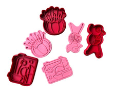 Load image into Gallery viewer, Sew theme cookie cutter stamp - Sewing machine,Pin cushion, thread needle, Crochet