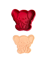 Load image into Gallery viewer, Safari Animals Cookie Cutter Stamp Lion Monkey Hippo Giraffe Hippopotamus Elephant