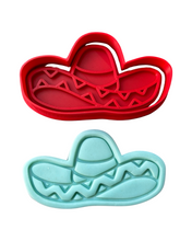 Load image into Gallery viewer, Mexican Cookie Cutter Stamp Llama Cactus Sombrero