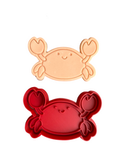 Load image into Gallery viewer, Sea Creatures  Cookie Cutter Stamp Sea Horse Shark Octopus Clam Starfish Crab Shell Whale Turtle Urchin