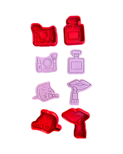 Load image into Gallery viewer, Make up cookie cutter stamp set Mother's day perfume lipstick