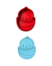 Load image into Gallery viewer, Happy Easter Cookie Cutter embosser cute baby chicken egg shell