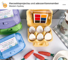 Load image into Gallery viewer, Bulk order - 48 x multi colour egg cartons PYO cookie Easter Cookie Box Craft Material Half dozen