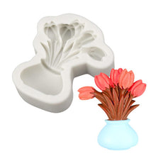 Load image into Gallery viewer, vase tulip mould fondant sugarcraft soap mother's day