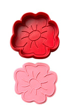Load image into Gallery viewer, Poppy flower cookie cutter and embosser - Veterans day Least we forget