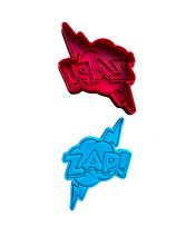 Load image into Gallery viewer, Sound effect cookie cutters and stamps - Boom Wham Bang Pow Zap Wow