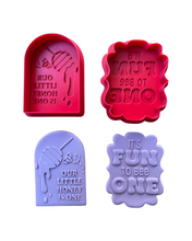 Load image into Gallery viewer, 1st Birthday Honey theme Cookie Cutter Stamp fun to bee one