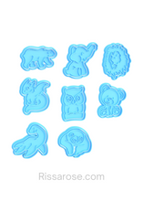 Load image into Gallery viewer, Animals Cookie Cutter Stamp Polar Bear Elephant Lion Dragon Owl Teddy Bear Dinosaur Sloth