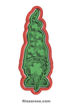 Load image into Gallery viewer, St. Patrick's Day Theme Cookie Cutter Stamp Clover Leaf Gnome