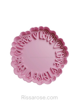 Load image into Gallery viewer, Love wreath Cookie Cutter Stamp Personalized Space Valentines Wedding Engagement Hearts Arrow