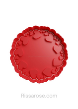 Load image into Gallery viewer, Love wreath Cookie Cutter Stamp Personalized Space Valentines Wedding Engagement Hearts Arrow