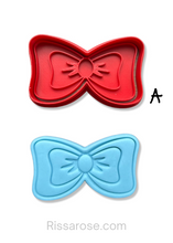 Load image into Gallery viewer, Bow Cookie Cutter Stamp ribbon Emma wiggle yellow bow Style